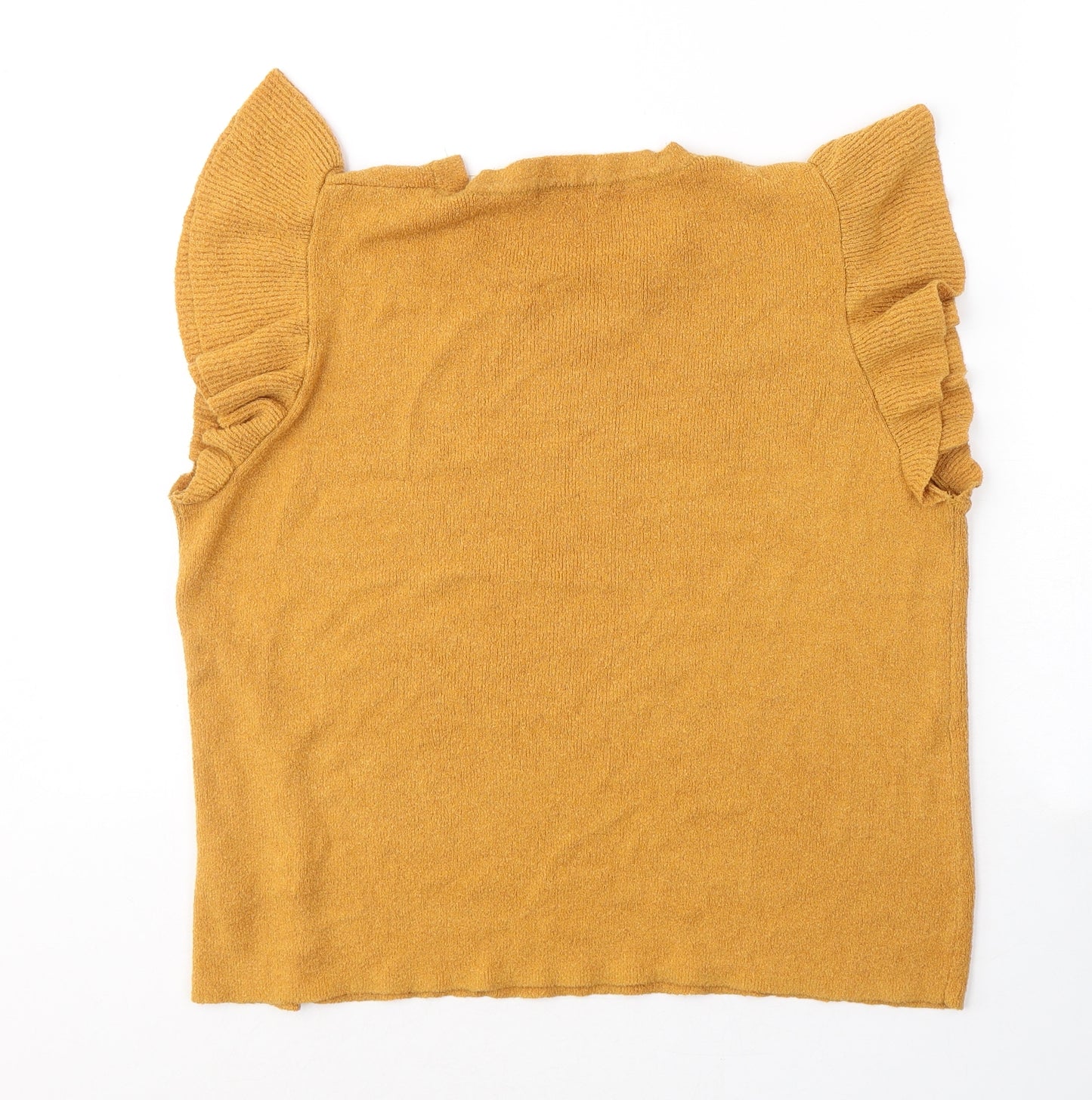 TU Womens Yellow  Acrylic Basic T-Shirt Size 18 Round Neck - Mustard Yellow