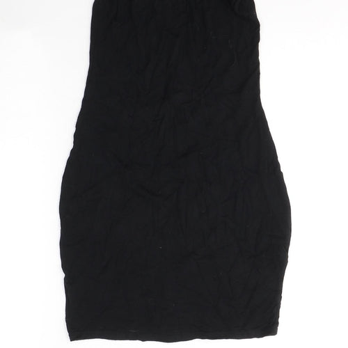 I SAW IT FIRST Womens Black  Viscose Mini  Size 8  Off the Shoulder Pullover