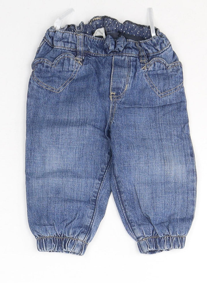 H&M Baby Blue  Cotton Track Pants Jeans Size 6-9 Months  Pullover