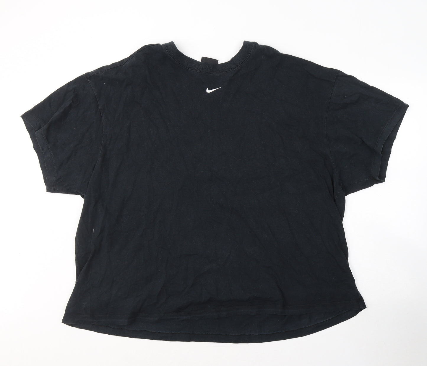 Nike Womens Black  Cotton Basic T-Shirt Size 3XL Round Neck - Unisex