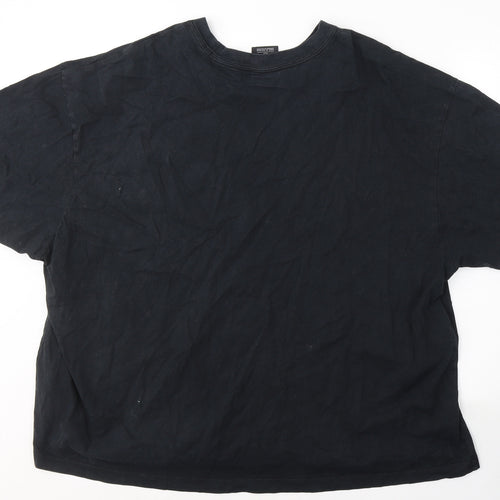 Nike Womens Black  Cotton Basic T-Shirt Size 3XL Round Neck - Unisex