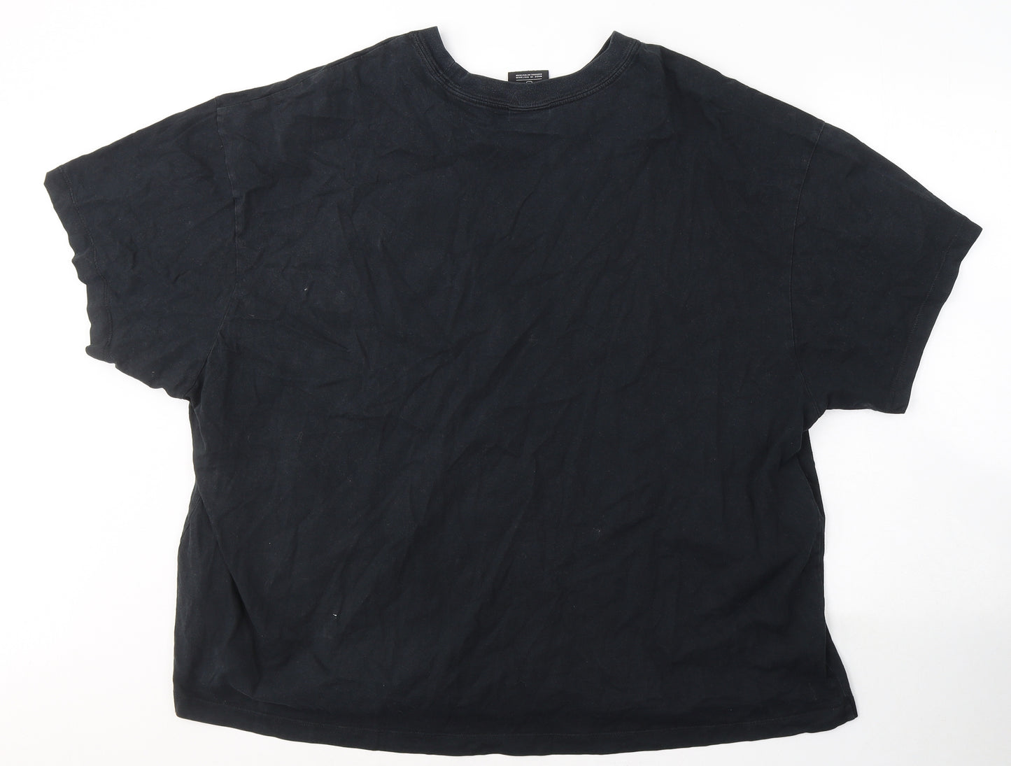 Nike Womens Black  Cotton Basic T-Shirt Size 3XL Round Neck - Unisex