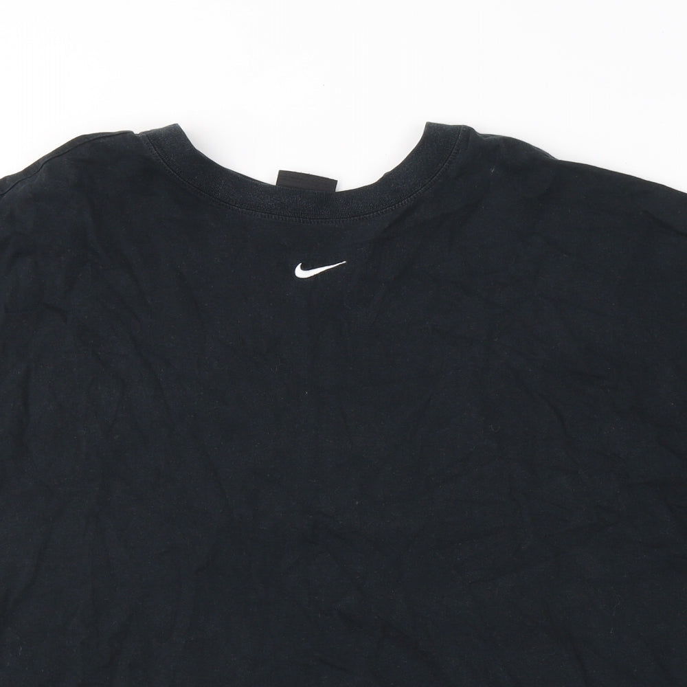 Nike Womens Black  Cotton Basic T-Shirt Size 3XL Round Neck - Unisex