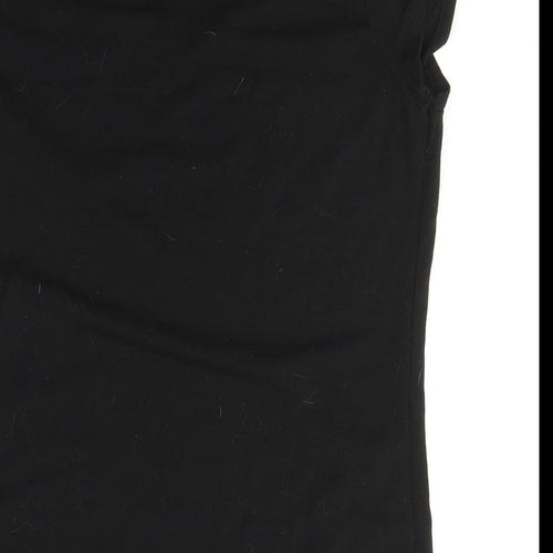 LA Gear Womens Black  Viscose Basic T-Shirt Size 14 Round Neck