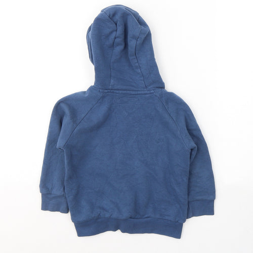 George Boys Blue  Cotton Full Zip Hoodie Size 3 Years  Zip