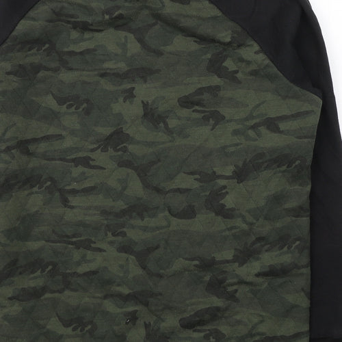 Primark Mens Green Camouflage Polyester Pullover Sweatshirt Size L