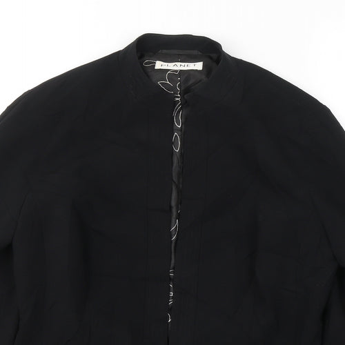 Planet Womens Black  Triacetate Jacket Blazer Size 12