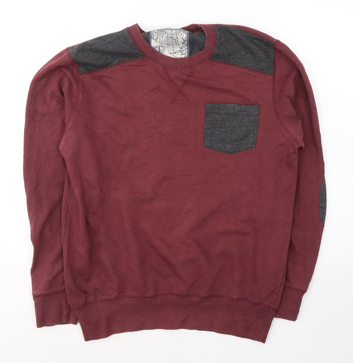 Twisted Soul Mens Red Cotton Pullover Sweatshirt Size M