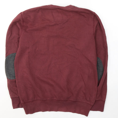 Twisted Soul Mens Red  Cotton Pullover Sweatshirt Size M