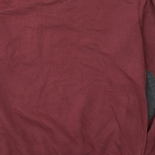 Twisted Soul Mens Red  Cotton Pullover Sweatshirt Size M