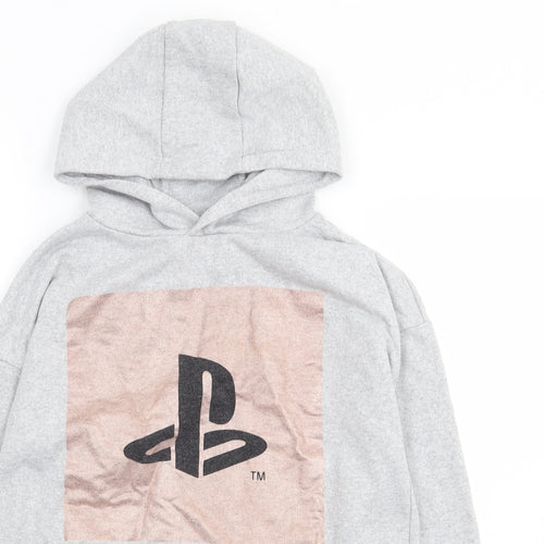 Primark Boys Grey  Polyester Pullover Hoodie Size 10-11 Years  Pullover - Playstation