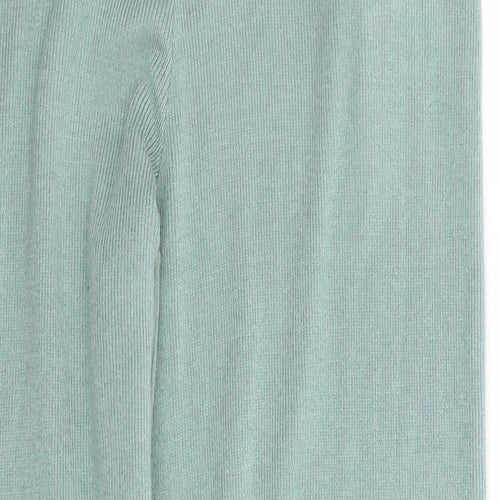 Boohoo Womens Green  Acrylic Jogger Trousers Size L L27 in Regular Drawstring - Lounge