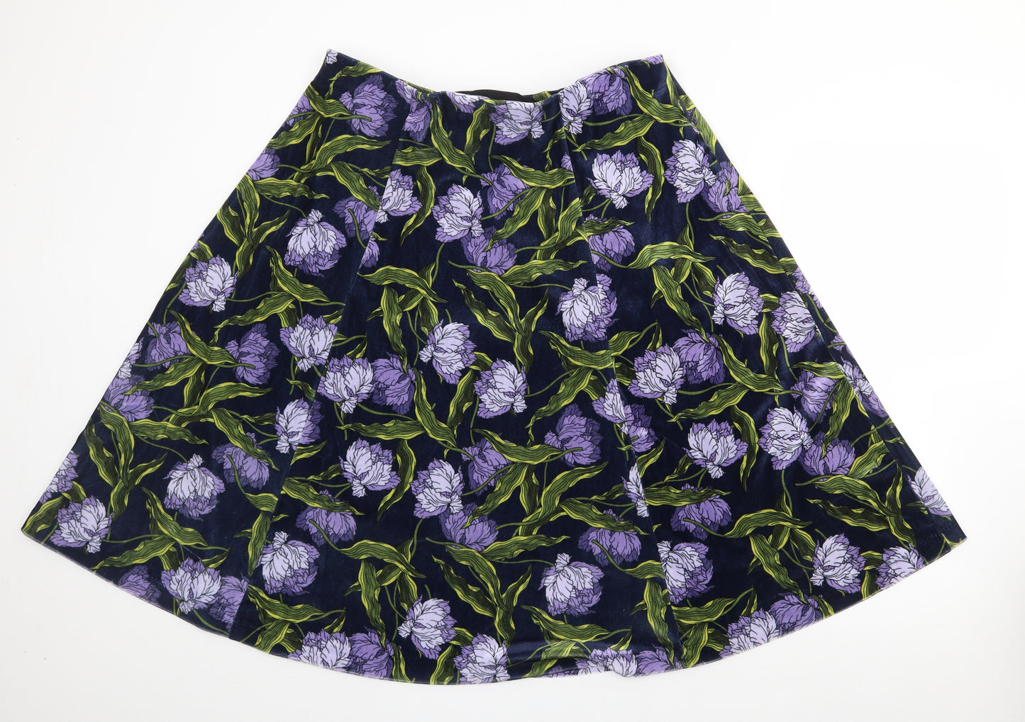 Marks and Spencer Womens Multicoloured Floral Polyester Flare Skirt Size 16