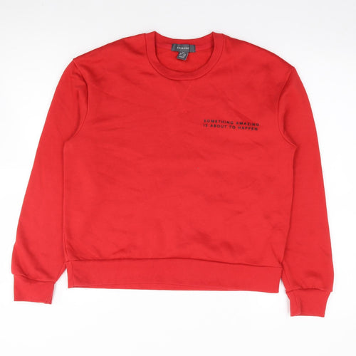 Primark Womens Red  Polyester Pullover Sweatshirt Size 2XS  Pullover