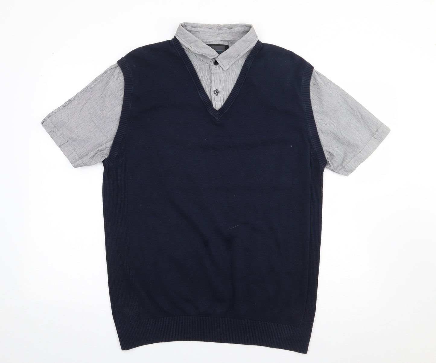 NEXT Mens Blue  Polyester  Polo Size XL Collared Pullover