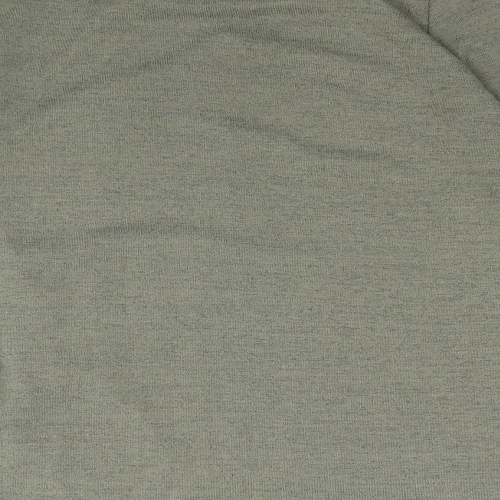 New Look  Womens Green  Polyester Jersey T-Shirt Size 12 Scoop Neck