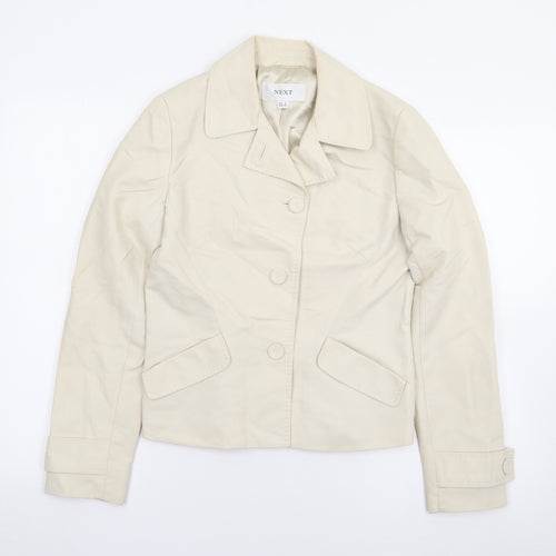 NEXT Womens Beige   Jacket  Size 8  Button