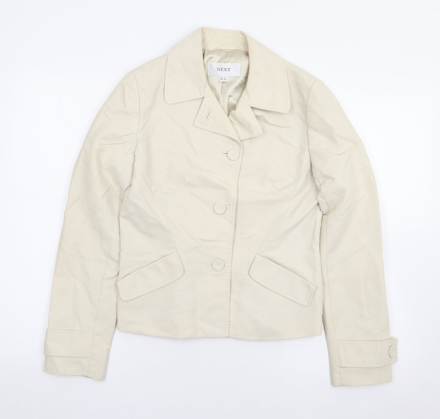NEXT Womens Beige   Jacket  Size 8  Button