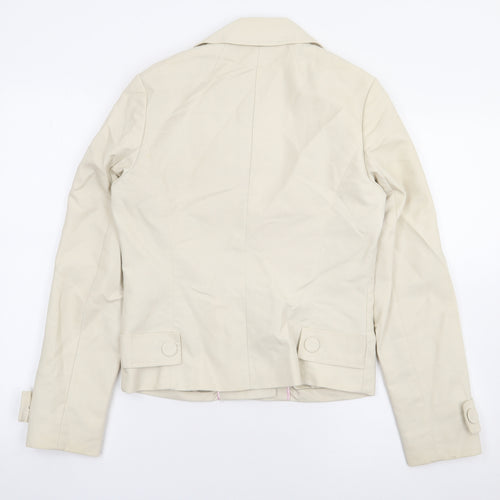 NEXT Womens Beige   Jacket  Size 8  Button