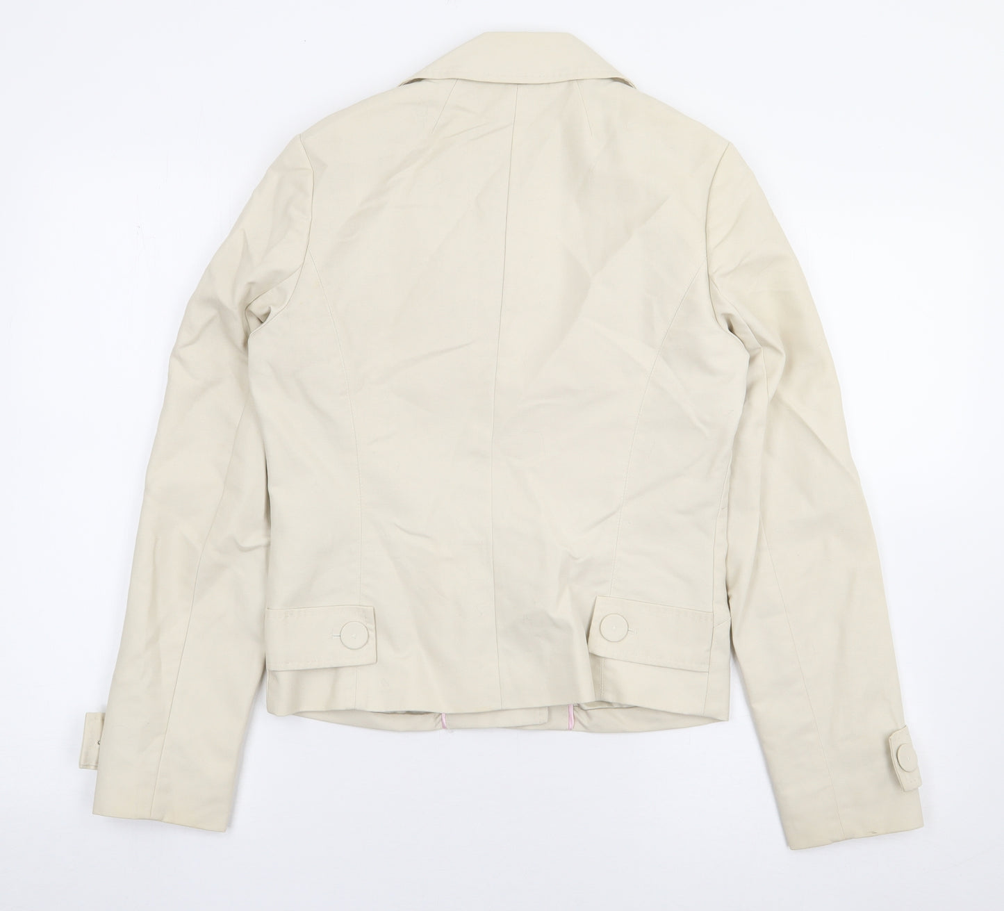 NEXT Womens Beige   Jacket  Size 8  Button