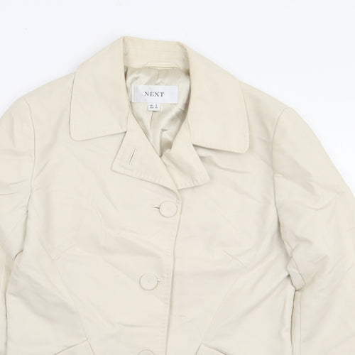 NEXT Womens Beige   Jacket  Size 8  Button