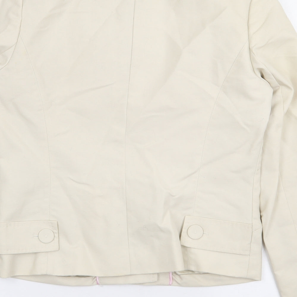 NEXT Womens Beige   Jacket  Size 8  Button
