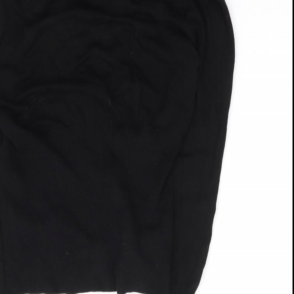 Jane Norman Womens Black V-Neck  Viscose Cardigan Jumper Size 14