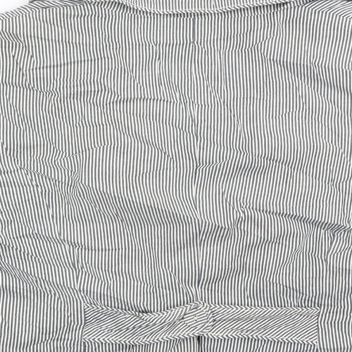 Love Label Womens Blue Striped  Gilet Jacket Size 12  Button