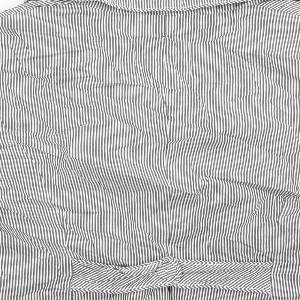 Love Label Womens Blue Striped  Gilet Jacket Size 12  Button
