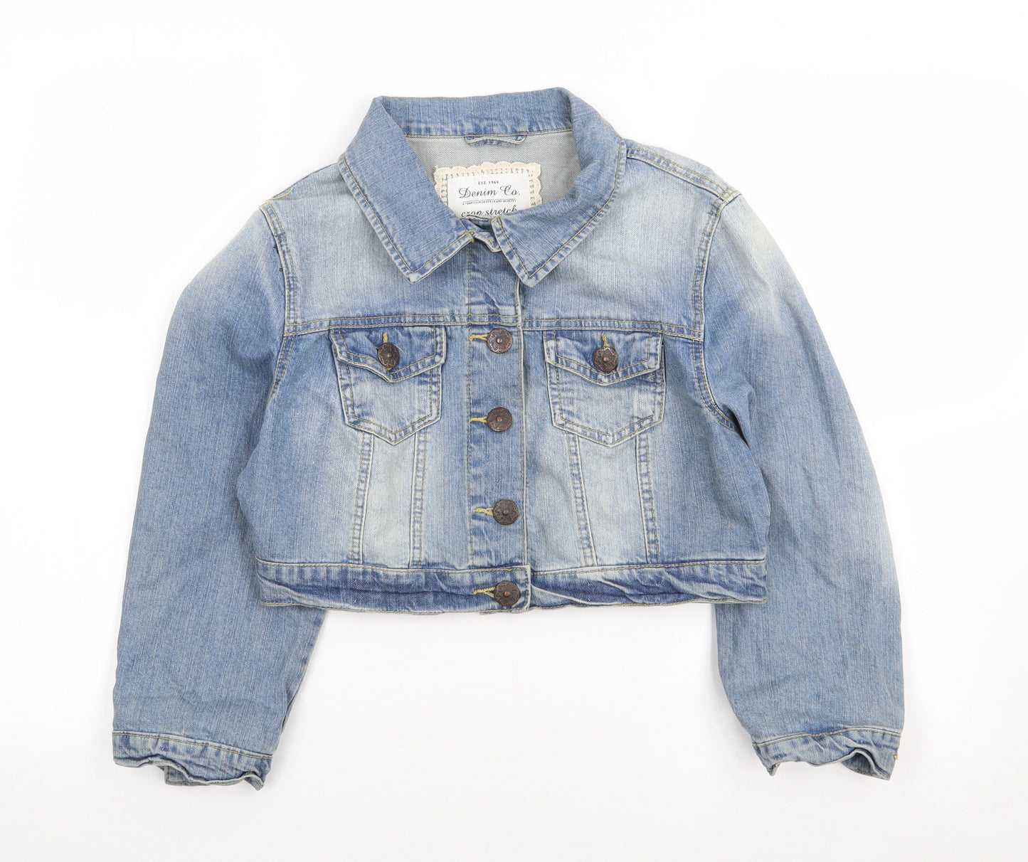 Primark Womens Blue   Jacket Coat Size 14  Button
