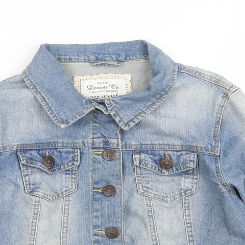 Primark Womens Blue   Jacket Coat Size 14  Button