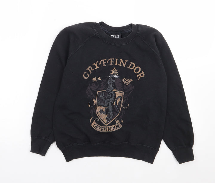 ABSOLUTE CULT Girls Black  Cotton Pullover Sweatshirt Size M  Pullover - Harry Potter