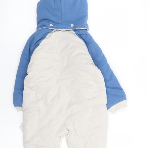 Kalawa Boys Multicoloured Colourblock  Jacket Snowsuit Size 12 Months   Snap - Dinosaur