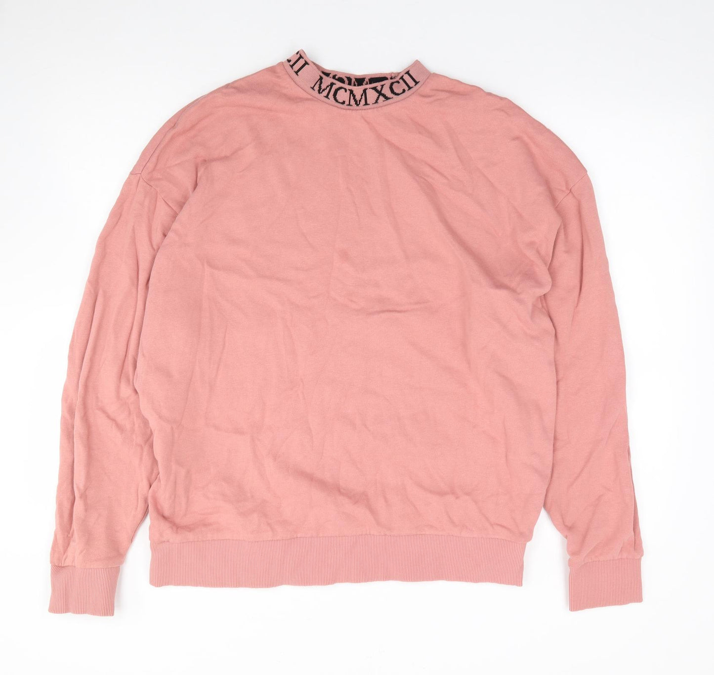 ASOS Womens Pink  Cotton Pullover Sweatshirt Size L  Pullover