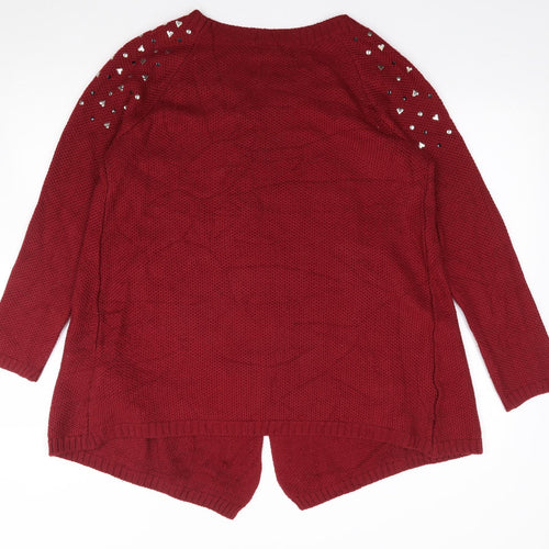 LC Waikiki Womens Red Round Neck  Acrylic Tunic Jumper Size M