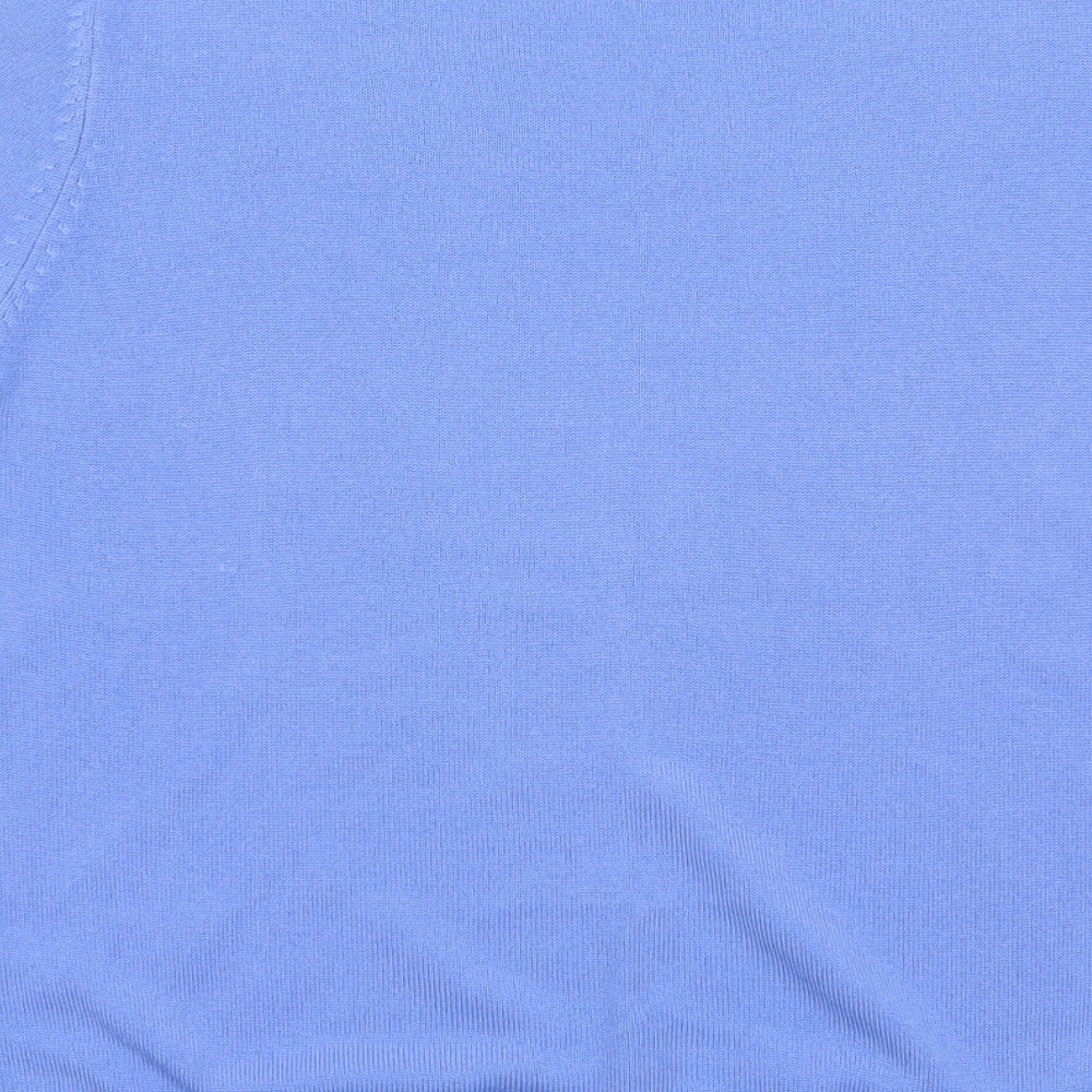Marks and Spencer Womens Blue Round Neck  Acrylic Pullover Jumper Size 12