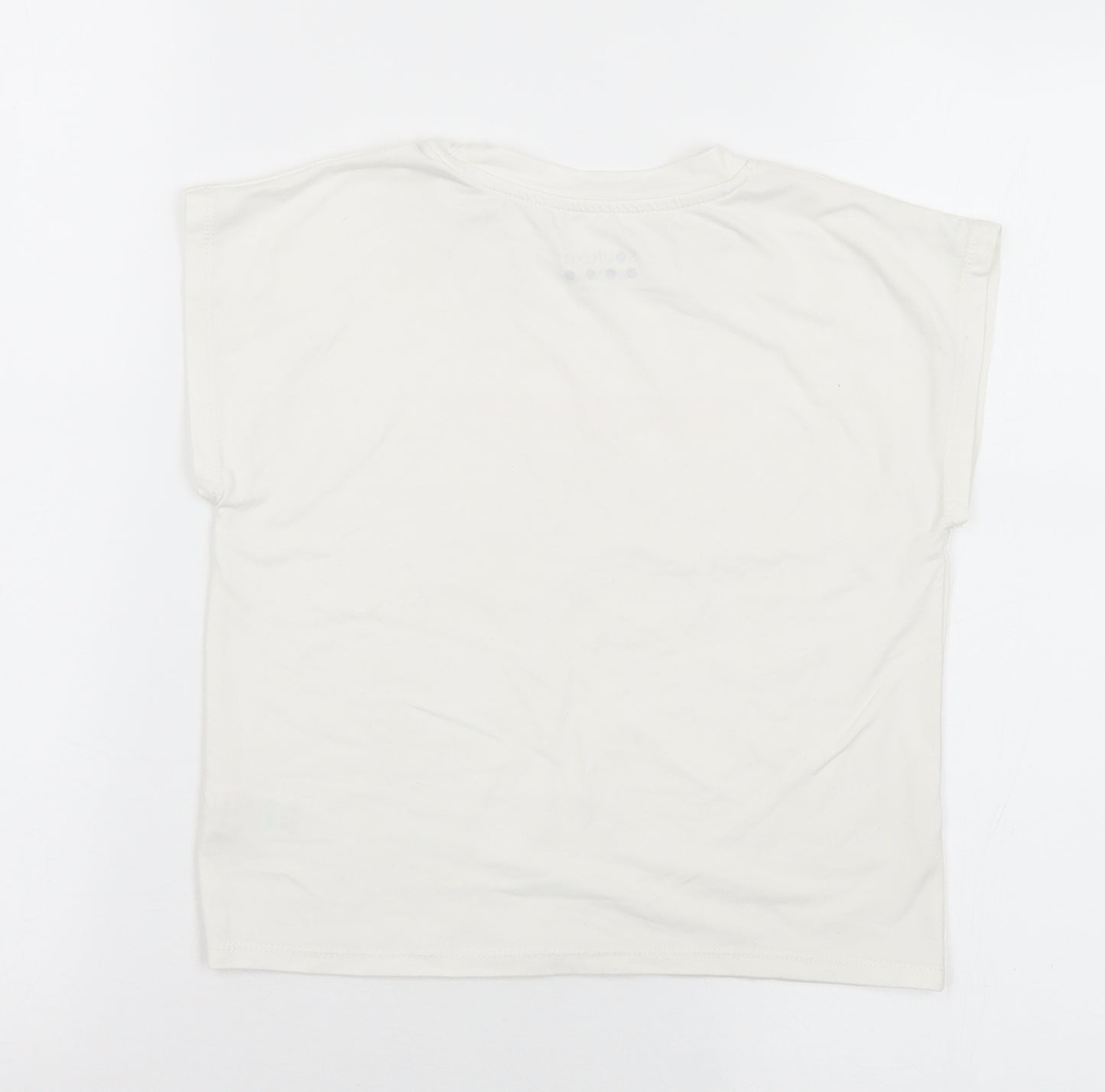 Souluxe Girls White  Polyester Basic T-Shirt Size 8-9 Years Crew Neck  - Unstoppable