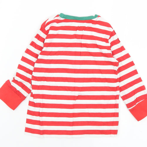 Elves Baby Red Striped Cotton Basic T-Shirt Size 18-24 Months Crew Neck  - Team Santa