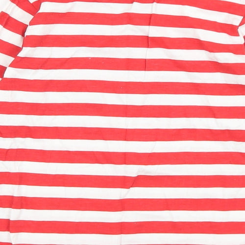 Elves Baby Red Striped Cotton Basic T-Shirt Size 18-24 Months Crew Neck  - Team Santa