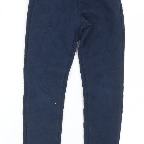 TOM TAILOR Girls Blue Geometric Cotton Pedal Pusher Trousers Size 6-7 Years  Regular  - Stars