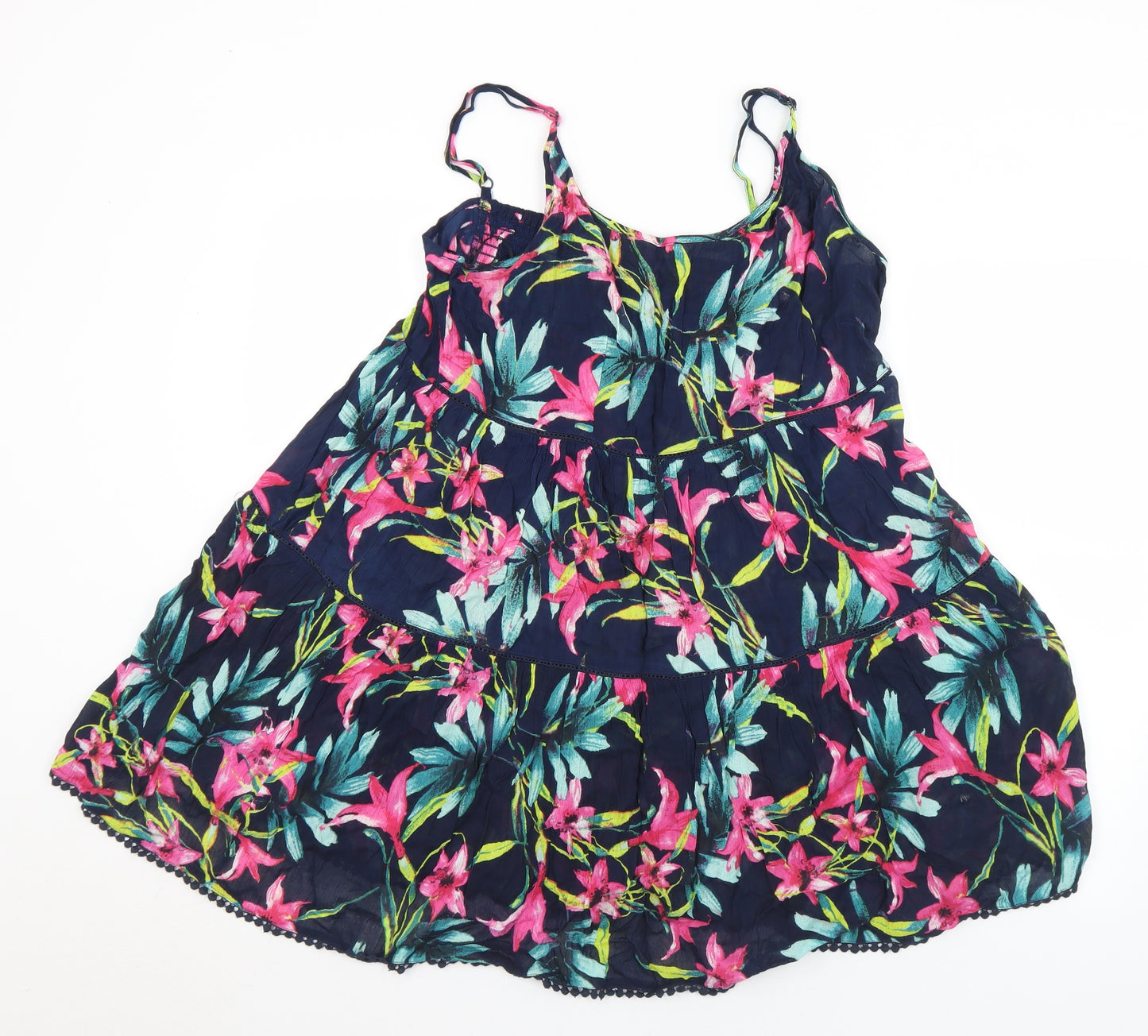 George Womens Multicoloured Floral Viscose Camisole Tank Size 14 Round Neck