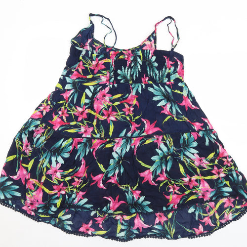 George Womens Multicoloured Floral Viscose Camisole Tank Size 14 Round Neck