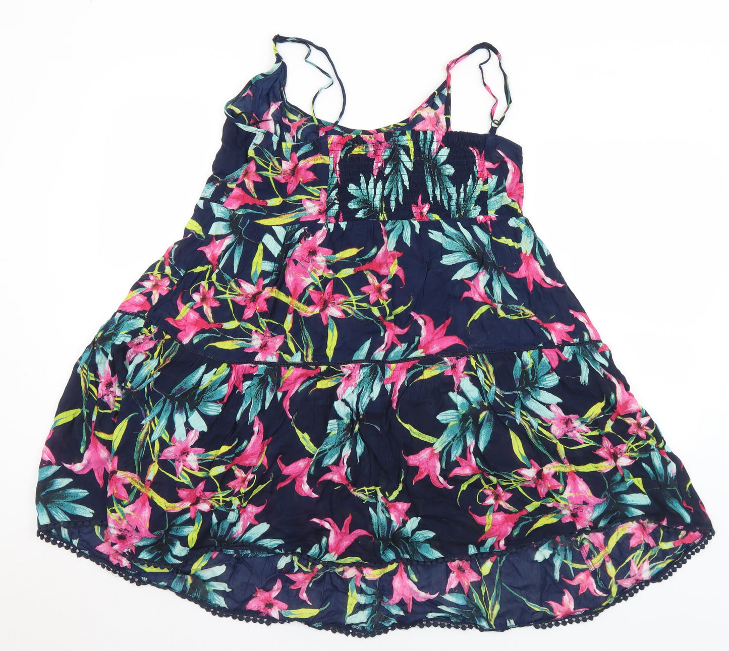 George Womens Multicoloured Floral Viscose Camisole Tank Size 14 Round Neck