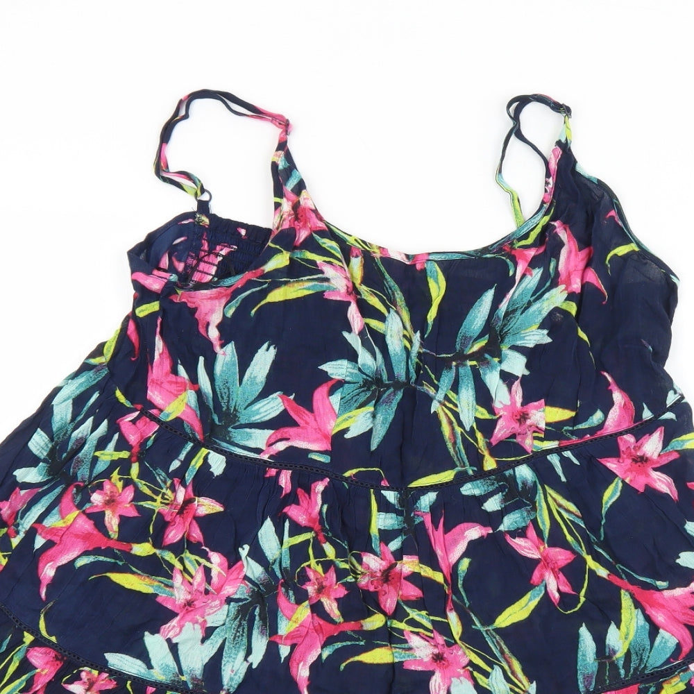 George Womens Multicoloured Floral Viscose Camisole Tank Size 14 Round Neck