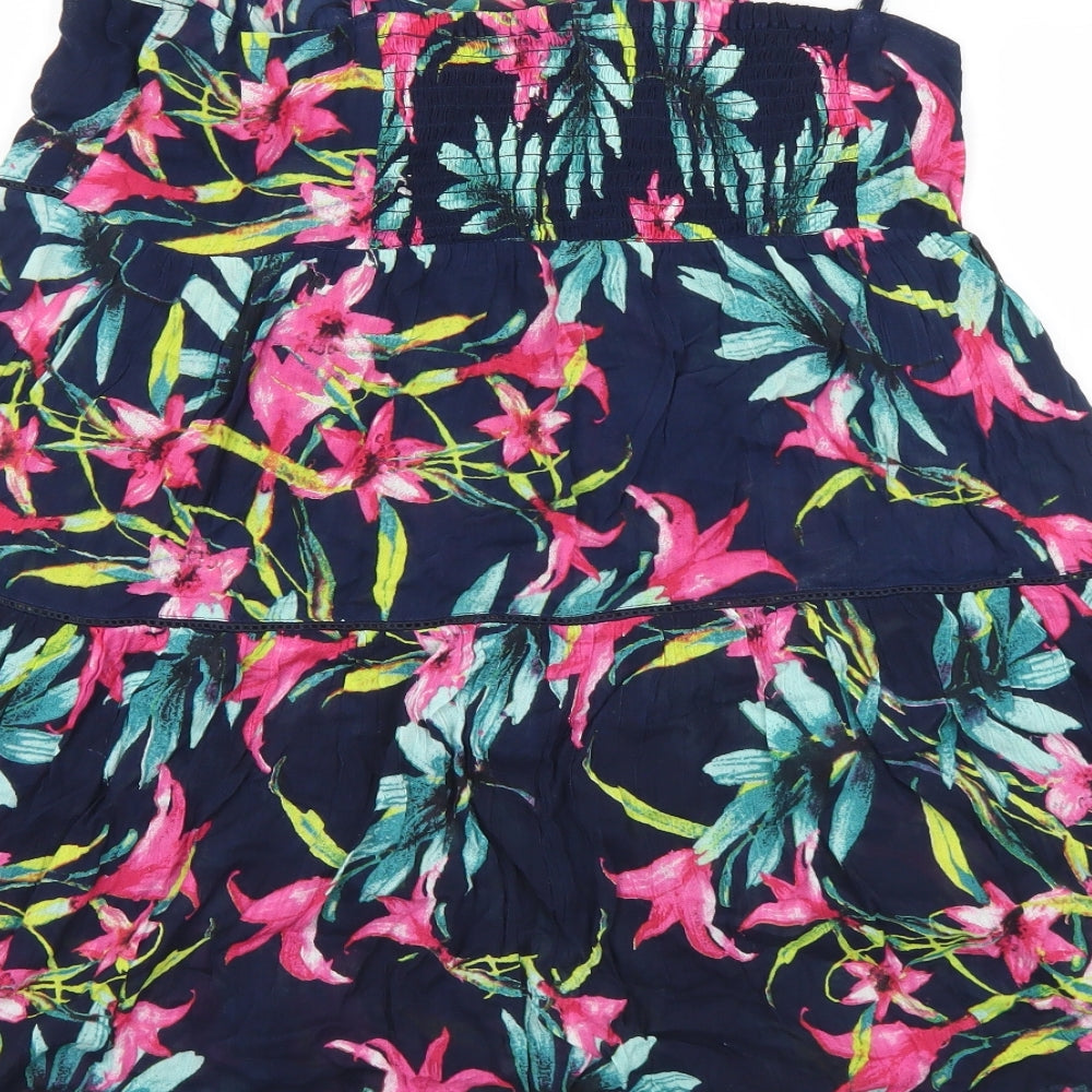 George Womens Multicoloured Floral Viscose Camisole Tank Size 14 Round Neck