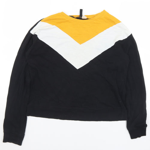 H&M Womens Multicoloured  Cotton Pullover Sweatshirt Size S