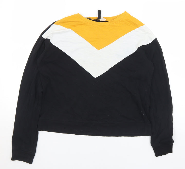 H&M Womens Multicoloured Cotton Pullover Sweatshirt Size S