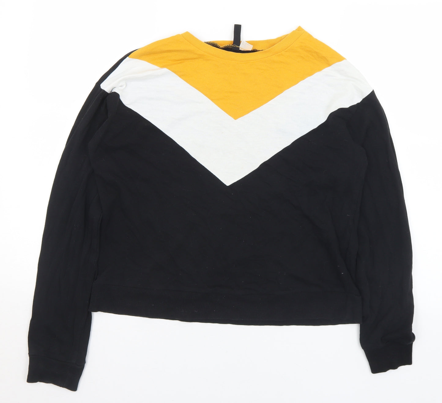 H&M Womens Multicoloured  Cotton Pullover Sweatshirt Size S