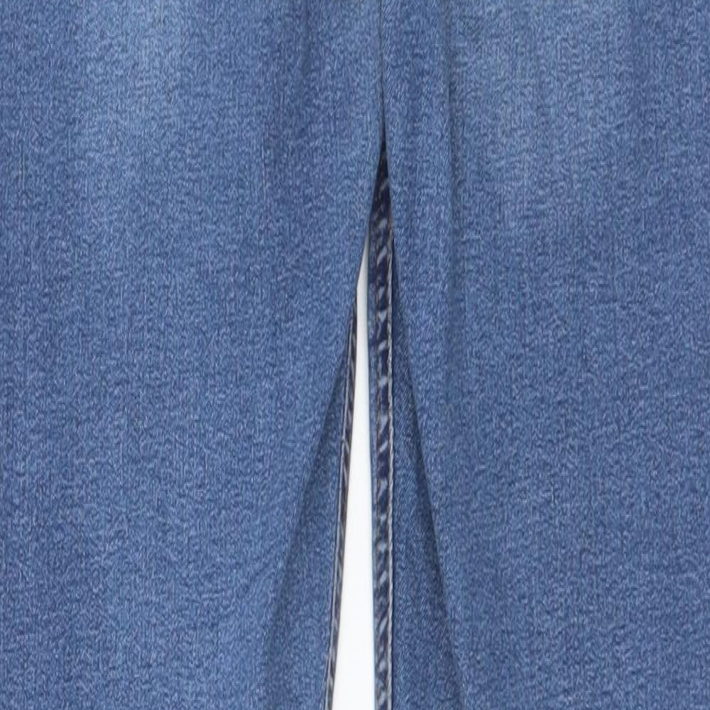 Topshop Womens Blue  Cotton Skinny Jeans Size 28 in L28 in Regular Button