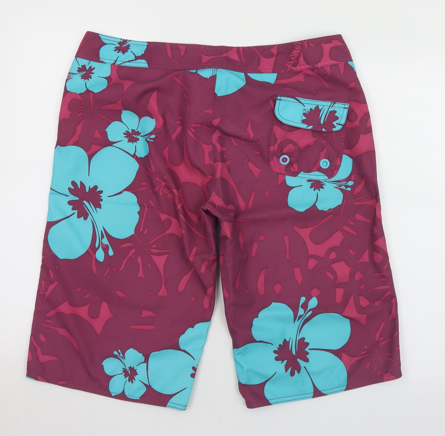 Animal Womens Multicoloured Floral Polyester Bermuda Shorts Size 14 L14 in Regular Drawstring